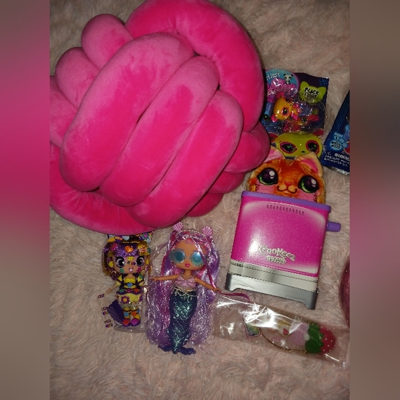 Colorful Toy Bundle with Pink Knot Pillow for Diane - Picture 2 of 6